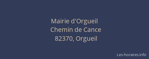 Mairie d'Orgueil
