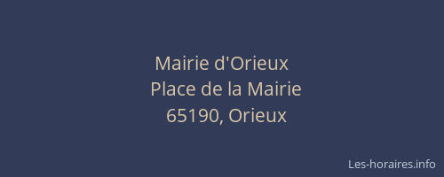 Mairie d'Orieux
