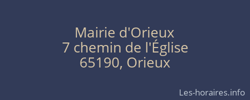 Mairie d'Orieux