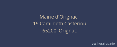 Mairie d'Orignac