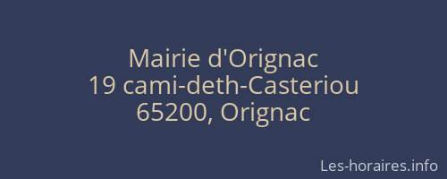 Mairie d'Orignac