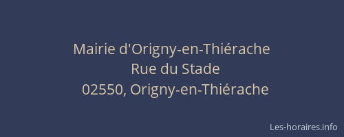 Mairie d'Origny-en-Thiérache
