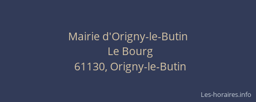 Mairie d'Origny-le-Butin