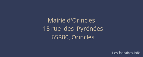 Mairie d'Orincles