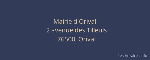 Mairie d'Orival