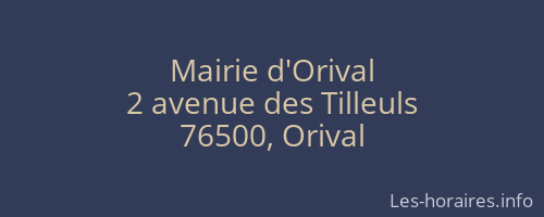 Mairie d'Orival