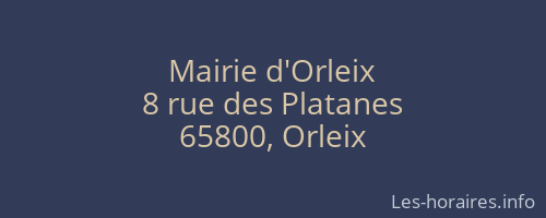 Mairie d'Orleix