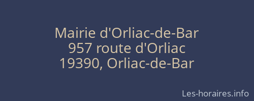 Mairie d'Orliac-de-Bar