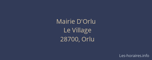 Mairie D'Orlu