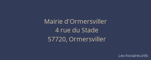 Mairie d'Ormersviller