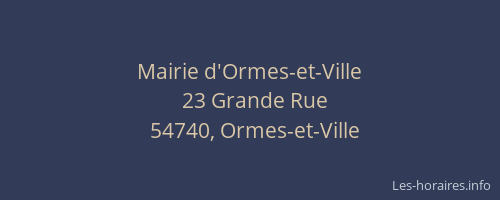 Mairie d'Ormes-et-Ville