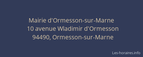 Mairie d'Ormesson-sur-Marne