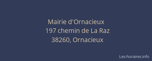 Mairie d'Ornacieux
