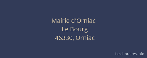 Mairie d'Orniac