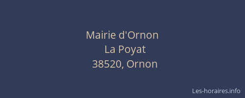 Mairie d'Ornon