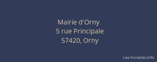 Mairie d'Orny