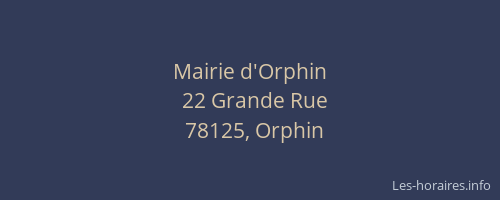 Mairie d'Orphin