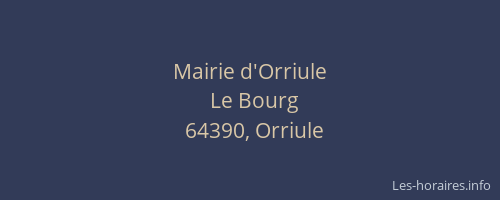 Mairie d'Orriule