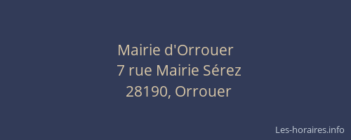 Mairie d'Orrouer