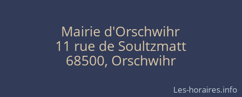 Mairie d'Orschwihr