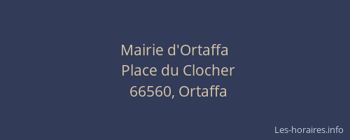Mairie d'Ortaffa