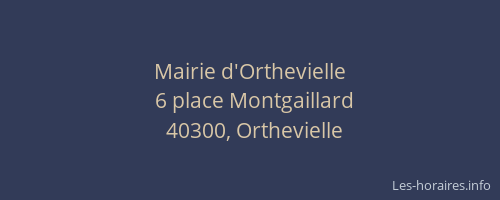 Mairie d'Orthevielle