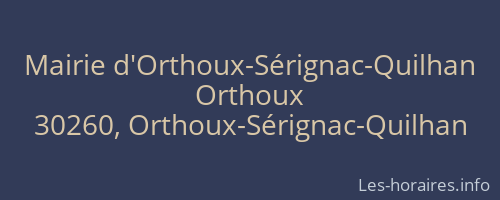Mairie d'Orthoux-Sérignac-Quilhan