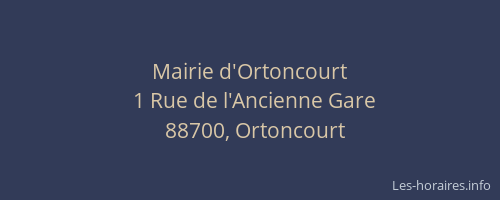 Mairie d'Ortoncourt