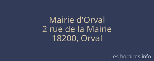 Mairie d'Orval