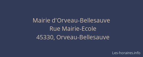 Mairie d'Orveau-Bellesauve