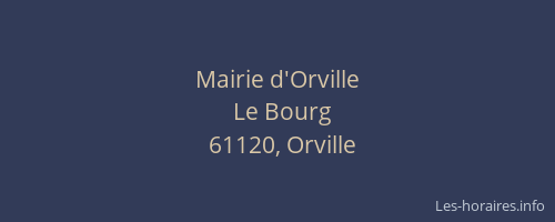Mairie d'Orville