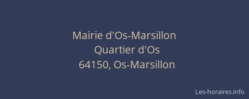 Mairie d'Os-Marsillon