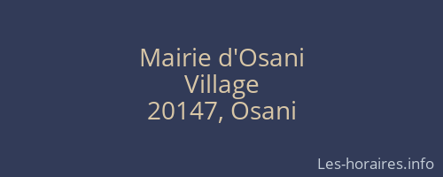 Mairie d'Osani