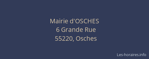 Mairie d'OSCHES