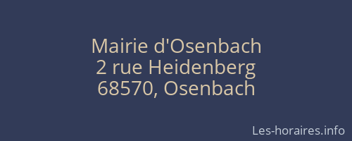 Mairie d'Osenbach
