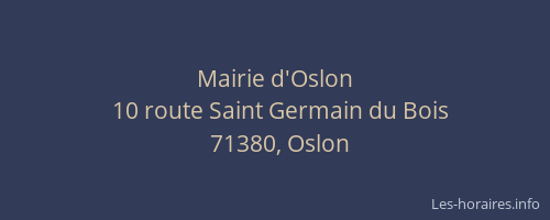Mairie d'Oslon