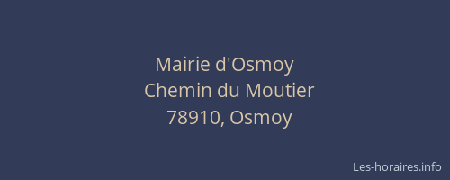 Mairie d'Osmoy