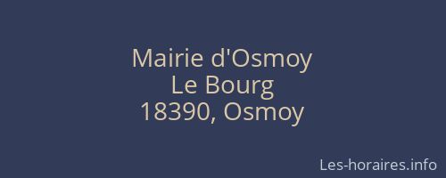 Mairie d'Osmoy