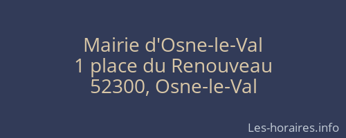 Mairie d'Osne-le-Val