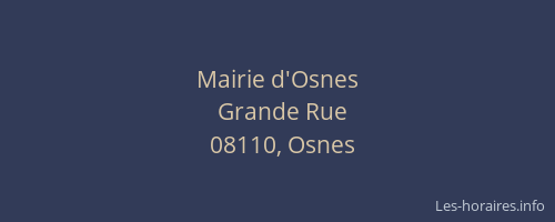 Mairie d'Osnes