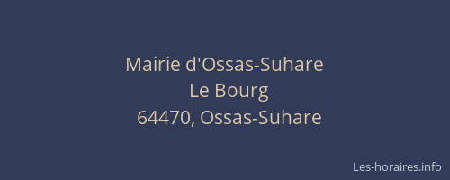 Mairie d'Ossas-Suhare