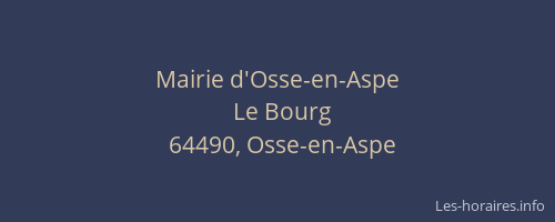 Mairie d'Osse-en-Aspe
