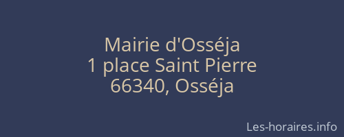 Mairie d'Osséja