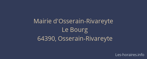Mairie d'Osserain-Rivareyte