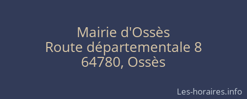 Mairie d'Ossès
