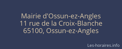 Mairie d'Ossun-ez-Angles