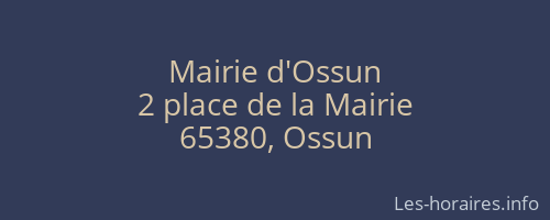 Mairie d'Ossun