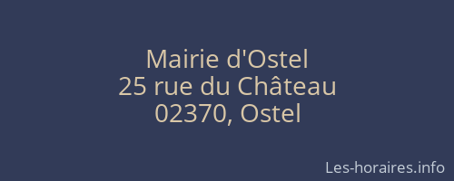 Mairie d'Ostel
