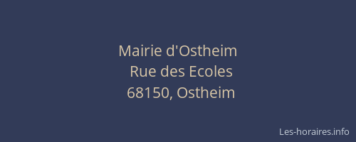 Mairie d'Ostheim