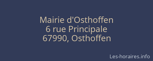 Mairie d'Osthoffen